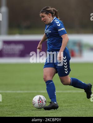 Abby HOLMES de Durham Women lors du match de championnat féminin FA entre Durham Women FC et Sheffield United au château de Maiden, Durham City, Angleterre, le 28th mars 2021. (Photo de Mark Fletcher/MI News/NurPhoto) Banque D'Images