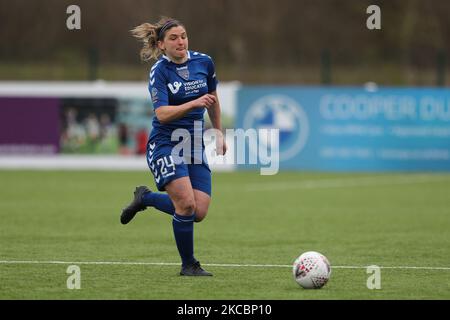 Abby HOLMES de Durham Women lors du match de championnat féminin FA entre Durham Women FC et Sheffield United au château de Maiden, Durham City, Angleterre, le 28th mars 2021. (Photo de Mark Fletcher/MI News/NurPhoto) Banque D'Images