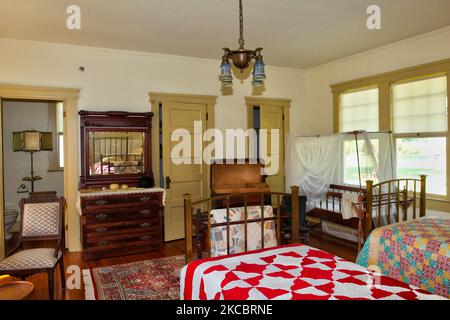 Chambre d'hôtes aux États d'hiver Thomas Edison et Henry Ford à fort Myers, Floride, États-Unis. Les Etats d'hiver Edison et Ford contiennent un musée historique et un jardin botanique de 21 hectares sur les sites adjacents des maisons d'hiver de Thomas Edison et Henry Ford à côté de la rivière Caloosahatchee dans le sud-ouest de la Floride. (Photo de Creative Touch Imaging Ltd./NurPhoto) Banque D'Images