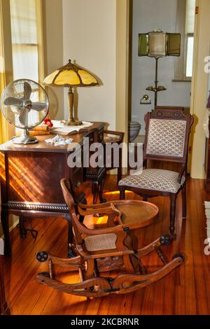 Chambre d'hôtes aux États d'hiver Thomas Edison et Henry Ford à fort Myers, Floride, États-Unis. Les Etats d'hiver Edison et Ford contiennent un musée historique et un jardin botanique de 21 hectares sur les sites adjacents des maisons d'hiver de Thomas Edison et Henry Ford à côté de la rivière Caloosahatchee dans le sud-ouest de la Floride. (Photo de Creative Touch Imaging Ltd./NurPhoto) Banque D'Images