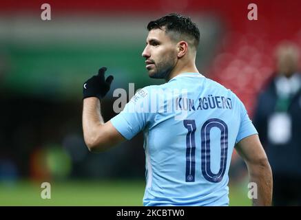 Sergio Aguero de Manchester City pendant le match de la Carabao Cup entre Arsenal et Manchester City au stade Wembley, Londres, le dimanche 25th février 2018. (Credit: Leila Coker | MI News & Sport Ltd) MI News & Sport Ltd tel: +44 7752 571576 e-mail: markf@mediaimage.co.uk adresse: 1 Victoria Grove, Stockton on Tees, TS19 7EL (photo de MI News/NurPhoto) Banque D'Images