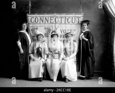 Photo de groupe de l'Association du suffrage féminin du Connecticut. Banque D'Images