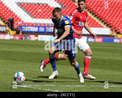 Kayden Jackson de la ville d'Ipswich lors de la Sky Bet League One entre Charlton Athletic et Ipswich Town à la vallée, Woolwich, Angleterre, le 17th avril 2021. (Photo par action Foto Sport/NurPhoto) Banque D'Images