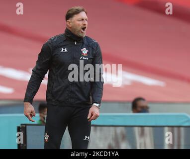 Ralph Hasenhuttl, directeur de Southampton, lors de la demi-finale de la coupe Emirates FA entre Leicester City et Southampton au stade Wembley, à Londres, Royaume-Uni, le 18th avril 2021.(photo d'action Foto Sport/NurPhoto) Banque D'Images