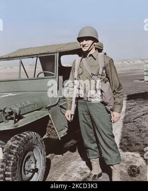 Un volontaire avec 122 bataillon d'infanterie, la première unité de grec tous, vers 1943. Banque D'Images