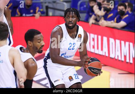 Alex Poythress lors du match entre le FC Barcelone et BC Zenit Saint Petersbourg, correspondant au match de 1rst de la finale 1/4 de l'Euroligue, joué au Palau Blaugrana, le 21th avril 2021, à Barcelone, Espagne. -- (photo par Urbanandsport/NurPhoto) Banque D'Images