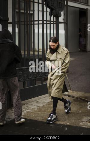 Street style Mercedes Benz - Fashion week Russie automne/hiver 2021-2022 - jour 6 24 avril 2021, Moscou, Russie (photo par Nataliya Petrova/NurPhoto) Banque D'Images