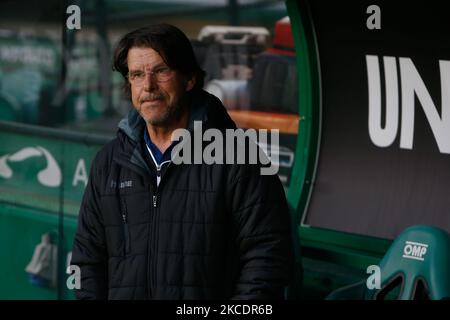 Manuel Machado de CD Nacional pendant le match de Liga nos entre le Sporting CP et le CD Nacional à Estádio José Alvalade sur 1 mai 2021 à Lisbonne, Portugal. (Photo de Valter Gouveia/NurPhoto) Banque D'Images