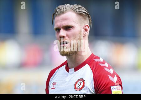 Tomas Kalas de Bristol City a été déçu après le match de championnat Sky Bet entre Millwall et Bristol City à la Den, Londres, le samedi 1st mai 2021. (Photo par Ivan Yordonov/MI News/NurPhoto) Banque D'Images