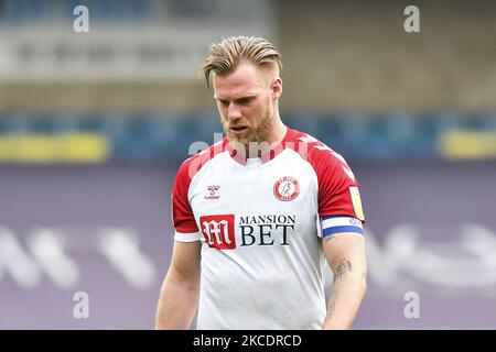 Tomas Kalas de Bristol City a été déçu après le match de championnat Sky Bet entre Millwall et Bristol City à la Den, Londres, le samedi 1st mai 2021. (Photo par Ivan Yordonov/MI News/NurPhoto) Banque D'Images