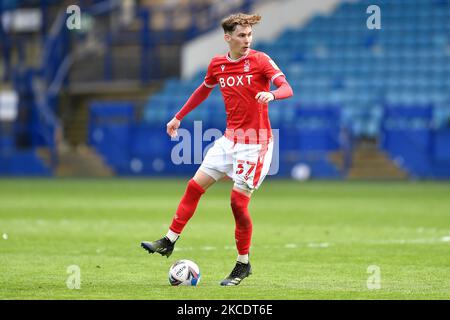 James Garner (37) de la forêt de Nottingham lors du match de championnat Sky Bet entre Sheffield mercredi et la forêt de Nottingham à Hillsborough, Sheffield, le samedi 1st mai 2021. (Photo de Jon Hobley/MI News/NurPhoto) Banque D'Images