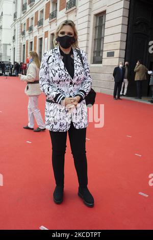 Ainhoa Arteta assiste à la cérémonie civilo-militaire à la Puerta del sol à l'occasion de la Journée de la Communauté de Madrid, le 2 mai 2021 à Madrid, Espagne. (Photo par Oscar Gonzalez/NurPhoto) Banque D'Images