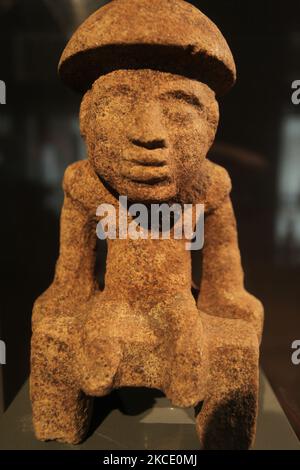 Objets exposés au Musée chilien d'art précolombien (Museo Chileno de Arte Precolombino) à Santiago, au Chili. (Photo de Creative Touch Imaging Ltd./NurPhoto) Banque D'Images