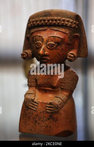 Objets exposés au Musée chilien d'art précolombien (Museo Chileno de Arte Precolombino) à Santiago, au Chili. (Photo de Creative Touch Imaging Ltd./NurPhoto) Banque D'Images