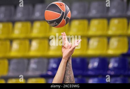 Match entre le FC Barcelone et le BC Zenit Saint-Pétersbourg, correspondant au match de 5th de la finale 1/4 de l'Euroligue, joué au Palau Blaugrana, le 04th mai 2021, à Barcelone, Espagne. (Photo de Joan Valls/Urbanandsport/NurPhoto) Banque D'Images