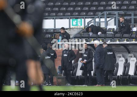 Wayne Rooney, directeur du comté de Derby, avant le match de championnat Sky Bet entre Derby County et Sheffield mercredi à Pride Park, Derby le samedi 8th mai 2021. (Photo de Pat Scaasi/MI News/NurPhoto) Banque D'Images