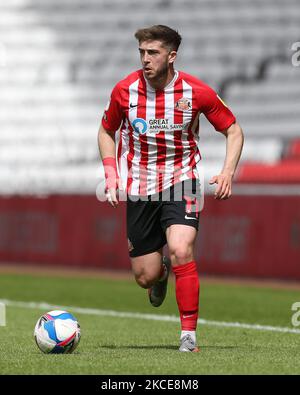 Lynden Gooch de Sunderland lors du match Sky Bet League 1 entre Sunderland et Northampton Town au stade de Light, Sunderland, Royaume-Uni, le 9th mai 2021. (Photo de Mark Fletcher/MI News/NurPhoto) Banque D'Images