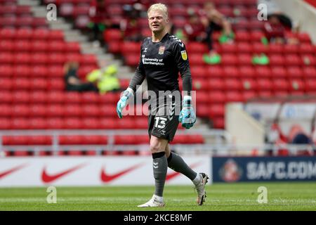 Jonathan Mitchell de Northampton Town lors du match Sky Bet League 1 entre Sunderland et Northampton Town au stade de Light, Sunderland, Royaume-Uni, le 9th mai 2021. (Photo de Mark Fletcher/MI News/NurPhoto) Banque D'Images