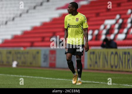 Mickel Miller, de Northampton Town, lors du match Sky Bet League 1 entre Sunderland et Northampton Town au stade de Light, Sunderland, Royaume-Uni, le 9th mai 2021. (Photo de Mark Fletcher/MI News/NurPhoto) Banque D'Images