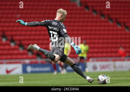 Jonathan Mitchell de Northampton Town lors du match Sky Bet League 1 entre Sunderland et Northampton Town au stade de Light, Sunderland, Royaume-Uni, le 9th mai 2021. (Photo de Mark Fletcher/MI News/NurPhoto) Banque D'Images