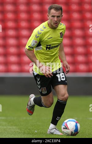 Bryn Morris, de Northampton Town, lors du match Sky Bet League 1 entre Sunderland et Northampton Town au stade de Light, Sunderland, Royaume-Uni, le 9th mai 2021. (Photo de Mark Fletcher/MI News/NurPhoto) Banque D'Images