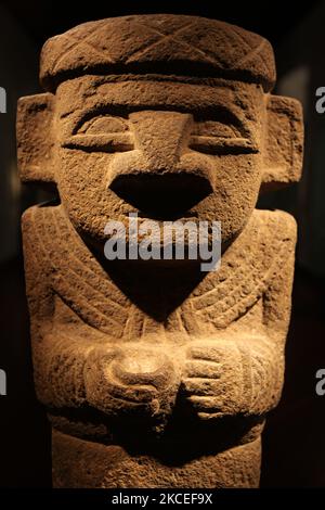 Objets exposés au Musée chilien d'art précolombien (Museo Chileno de Arte Precolombino) à Santiago, au Chili. (Photo de Creative Touch Imaging Ltd./NurPhoto) Banque D'Images