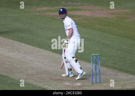 Alex Lees de Durham lors du match de championnat du comté de LV= entre le Durham County Cricket Club et Worcestershire à Emirates Riverside, Chester le Street, le jeudi 13th mai 2021. (Photo de Mark Fletcher/MI News/NurPhoto) Banque D'Images