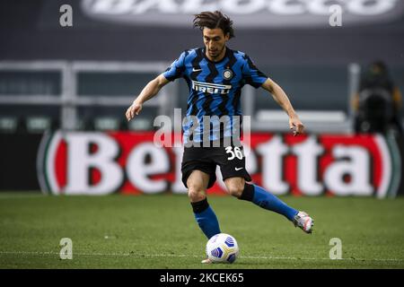 L'inter-défenseur Matteo Darmian (36) en action pendant la série Un match de football n.37 JUVENTUS - INTER sur 15 mai 2021 au stade Allianz à Turin, Piémont, Italie. Résultat final: Juventus-Inter 3-2. Les stades sportifs autour de l'Italie restent soumis à des restrictions strictes en raison de la pandémie du coronavirus, car les lois de distanciation sociale du gouvernement interdisent aux fans à l'intérieur des lieux, ce qui entraîne le jeu derrière des portes fermées. (Photo de Matteo Bottanelli/NurPhoto) Banque D'Images