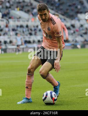 Chris Basham de Sheffield United lors du match de la Premier League entre Newcastle United et Sheffield United à St. James's Park, Newcastle, le mercredi 19th mai 2021. (Photo de Mark Fletcher/MI News/NurPhoto) Banque D'Images