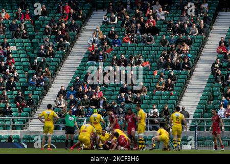 Les fans sont de retour à des événements de rugby après des restrictions de covid lors du match de la coupe des champions européenne entre la Rochelle et Toulouse au stade de Twickenham, Londres, Angleterre, le 22nd mai 2021. (Photo de Juan Gasparin/MI News/NurPhoto) Banque D'Images