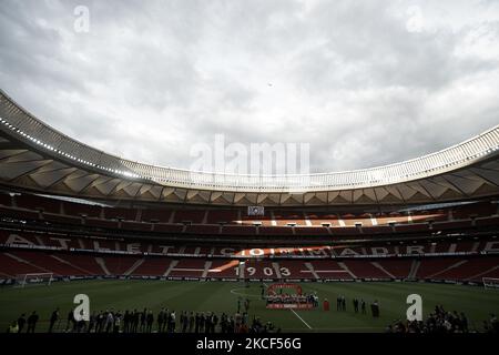 Joueurs Atletico lors de la cérémonie de remise du trophée de championnat de la Liga 20/21 à l'Estadio Wanda Metropolitano sur 23 mai 2021 à Madrid, Espagne. (Photo de Jose Breton/Pics action/NurPhoto) Banque D'Images