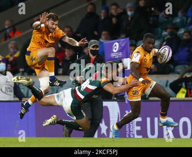 Gabriel n'gandebe de Montpellier lors du match de finale de la coupe du défi entre les Tigres de Leicester et Montpellier, au stade de Twickenham sur 21 mai , 2021 à Londres , Angleterre (photo par action Foto Sport/NurPhoto) Banque D'Images