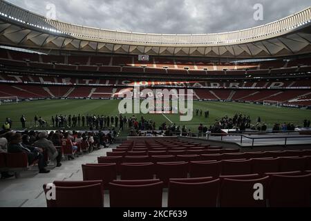 Vue générale lors de la cérémonie de présentation du trophée de championnat de la Liga 20/21 à l'Estadio Wanda Metropolitano sur 23 mai 2021 à Madrid, Espagne. (Photo de Jose Breton/Pics action/NurPhoto) Banque D'Images