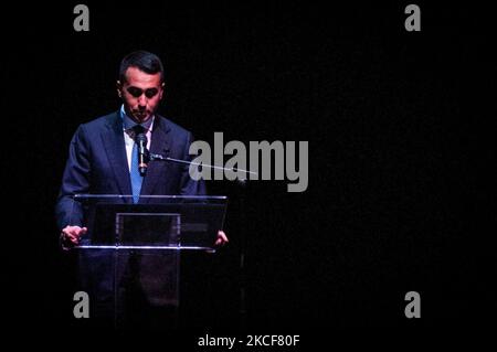 Le ministre des Affaires étrangères Luigi Di Maio lors de la réunion de la ville intelligente des Roms 2030 sur 25 mai 2021 à Rome, en Italie. (Photo par Andrea Ronchini/NurPhoto) Banque D'Images