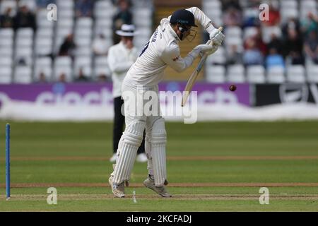 Michael Pepper d'Essex pendant le match de championnat LV= County entre Durham County Cricket Club et Essex à Emirates Riverside, Chester le Street, le jeudi 27th mai 2021. (Photo de Mark Fletcher/MI News/NurPhoto) Banque D'Images