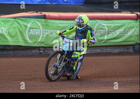 Berwick Bullets Mason Watson en action ‘ pendant le match de la SGB National Development League entre Belle vue Colts et Berwick Bullets au National Speedway Stadium, Manchester, le vendredi 28th mai 2021. (Photo de Ian Charles/MI News/NurPhoto) Banque D'Images