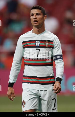 Cristiano Ronaldo (Juventus FC) du Portugal pendant le match international amical entre l'Espagne et le Portugal à l'Estadio Wanda Metropolitano sur 4 juin 2021 à Madrid, Espagne. (Photo de Jose Breton/Pics action/NurPhoto) Banque D'Images