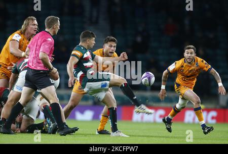 Ben Youngs des Tigres de Leicester lors du match de finale de la coupe du défi entre les Tigres de Leicester et Montpellier, au stade de Twickenham sur 21 mai , 2021 à Londres , Angleterre (photo par action Foto Sport/NurPhoto) Banque D'Images