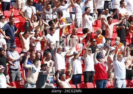 WEMBLEY, Royaume-Uni, JUIN 13: Les fans d'Angleterre pendant le Championnat d'Europe Groupe D entre l'Angleterre et la Croatie au stade de Wembley , Londres le 13th juin 2021 (photo par action Foto Sport/NurPhoto) Banque D'Images