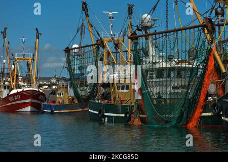 Bateaux de pêche amarrés au port de Kilmore Quay. Le vendredi 18 juin 2021, à Kilmore Quay, comté de Wexford, Irlande. (Photo par Artur Widak/NurPhoto) Banque D'Images