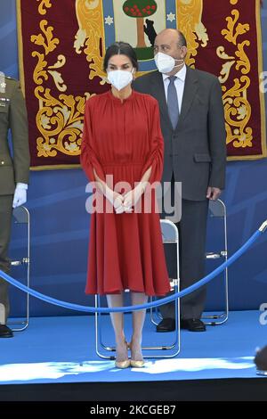 La reine Letizia d'Espagne assiste à l'acte de commémoration de la police municipale, au parc du Retiro, à 24 juin 2021, à Madrid, en Espagne. La reine Letizia préside cet événement à l'anniversaire de 50th de l'incorporation des femmes à cet organisme municipal. (Photo par Oscar Gonzalez/NurPhoto) Banque D'Images