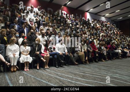 Les législateurs locaux élus et les dirigeants du parti Morena assistent à la réunion d'inauguration à l'hôtel Hilton Alameda à Mexico, au Mexique, sur 24 juin 2021. (Photo par Cristian Leyva/NurPhoto) Banque D'Images