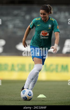 Erika Santos du Brésil pendant l'échauffement avant le match amical international des femmes entre le Brésil et le Canada à l'Estadio Cartagonova on 14 juin 2021 à Cartagena, Espagne (photo de Jose Breton/pics action/NurPhoto) Banque D'Images