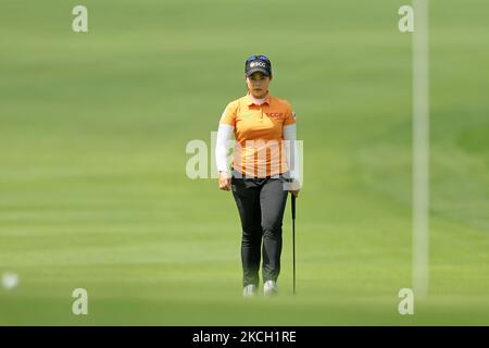 Moria Jutanugarn, de Thaïlande, s'approche du vert 10th lors de la première partie du Marathon LPGA Classic présenté par le tournoi de golf Dana au Highland Meadows Golf Club à Sylvania, Ohio, États-Unis, jeudi, 8 juillet 2021. (Photo de Jorge Lemus/NurPhoto) Banque D'Images