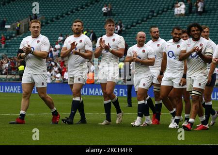 Les joueurs d'Angleterre après l'International amical entre l'Angleterre et le Canada au stade de Twickenham , Londres, Royaume-Uni le 10th juillet 2021 (photo par action Foto Sport/NurPhoto) Banque D'Images