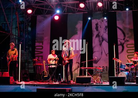 Cimini se produit en direct pour Bergamo1000 à Piazzale degli Alpini sur 10 juillet 2021 à Milan, en Italie. (Photo par Alessandro Bremec/NurPhoto) Banque D'Images