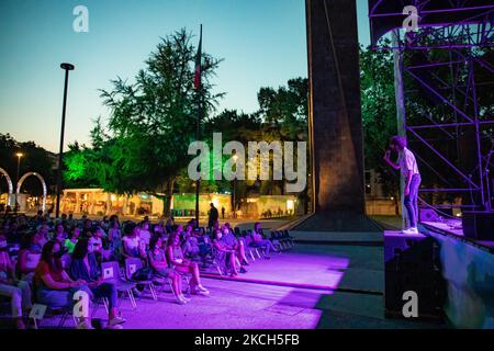 Cimini se produit en direct pour Bergamo1000 à Piazzale degli Alpini sur 10 juillet 2021 à Milan, en Italie. (Photo par Alessandro Bremec/NurPhoto) Banque D'Images