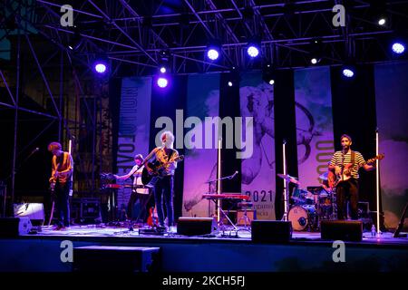 Cimini se produit en direct pour Bergamo1000 à Piazzale degli Alpini sur 10 juillet 2021 à Milan, en Italie. (Photo par Alessandro Bremec/NurPhoto) Banque D'Images