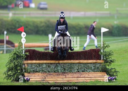 Erin Jennings équitation nuit Fury lors de l'événement PT Section M Cross Country au Barbury Castle International Horse Trials, Marlborough, Wiltshire, Royaume-Uni, le dimanche 11th juillet 2021. (Photo de Jon Bromley/MI News/NurPhoto) Banque D'Images