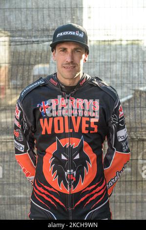 Sam Masters - Wolverhampton Parrys International Wolves lors du match SGB Premiership entre Belle vue Aces et Wolverhampton Wolves au National Speedway Stadium, Manchester, le jeudi 15th juillet 2021. (Photo de Ian Charles/MI News/NurPhoto) Banque D'Images